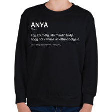 PRINTFASHION Anya jelentése - Gyerek pulóver - Fekete gyerek pulóver, kardigán