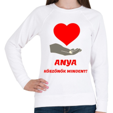 PRINTFASHION Anya köszönök mindent - Női pulóver - Fehér női pulóver, kardigán