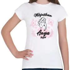 PRINTFASHION Anya leszek - Hónappal (fekete) - Női póló - Fehér női póló