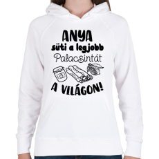 PRINTFASHION Anya süti a legjobb palacsintát a világon - Női kapucnis pulóver - Fehér