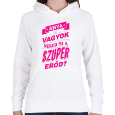 PRINTFASHION Anya szuperereje - Női kapucnis pulóver - Fehér női pulóver, kardigán