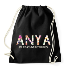 PRINTFASHION ANYA - Te vagy az én hősöm! - Sportzsák, Tornazsák - Fekete tornazsák