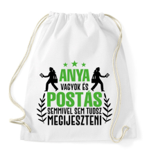 PRINTFASHION Anya vagyok és postás - Sportzsák, Tornazsák - Fehér tornazsák