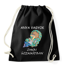 PRINTFASHION Anya vagyok zombi üzemmódban - Sportzsák, Tornazsák - Fekete tornazsák