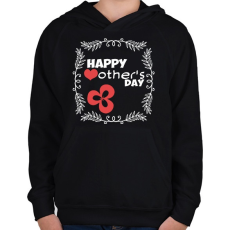 PRINTFASHION Anyák napja!  - Gyerek kapucnis pulóver - Fekete