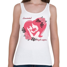 PRINTFASHION Anyák napja - Női atléta - Fehér női trikó