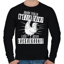 PRINTFASHION Anyám tyúkja húsvét - Férfi pulóver - Fekete férfi pulóver, kardigán