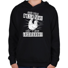 PRINTFASHION Anyám tyúkja húsvét - Gyerek kapucnis pulóver - Fekete gyerek pulóver, kardigán