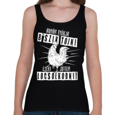 PRINTFASHION Anyám tyúkja húsvét - Női atléta - Fekete női trikó