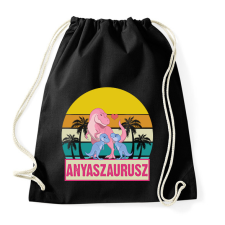 PRINTFASHION Anyaszaurusz - fiú - Sportzsák, Tornazsák - Fekete tornazsák