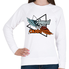 PRINTFASHION anygal vagy ördög - Női pulóver - Fehér női pulóver, kardigán