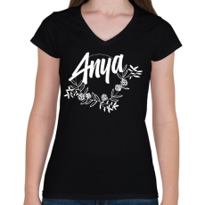 PRINTFASHION anyu1 - Női V-nyakú póló - Fekete