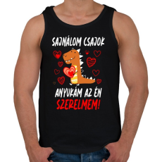 PRINTFASHION Anyukám az én szerelmem - Férfi atléta - Fekete