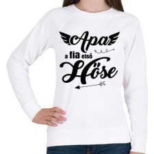 PRINTFASHION Apa, a fia elso hose 2 - Női pulóver - Fehér női pulóver, kardigán