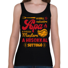 PRINTFASHION Apa a grill császár - Női atléta - Fekete női trikó