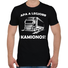 PRINTFASHION Apa a legjobb kamionos  - Férfi póló - Fekete