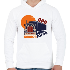 PRINTFASHION Apa a legjobb kamionsofőr - Férfi kapucnis pulóver - Fehér