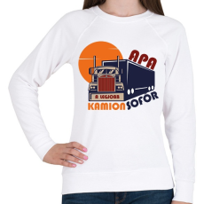 PRINTFASHION Apa a legjobb kamionsofőr - Női pulóver - Fehér