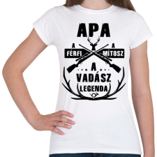 PRINTFASHION Apa a vadász - Női póló - Fehér női póló