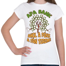 PRINTFASHION Apa bank - Női póló - Fehér női póló