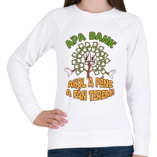 PRINTFASHION Apa bank - Női pulóver - Fehér női pulóver, kardigán