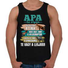 PRINTFASHION Apa dinós - Férfi atléta - Fekete atléta, trikó