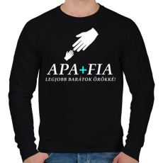 PRINTFASHION APA ÉS FIA2 - Férfi pulóver - Fekete
