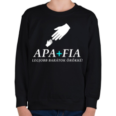 PRINTFASHION APA ÉS FIA2 - Gyerek pulóver - Fekete