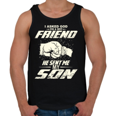 PRINTFASHION APA és FIA a legjobb barátok - Férfi atléta - Fekete