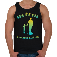 PRINTFASHION Apa és fia  - Férfi atléta - Fekete