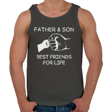 PRINTFASHION Apa és fia - Férfi atléta - Sötétszürke