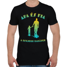 PRINTFASHION Apa és fia  - Férfi póló - Fekete férfi póló