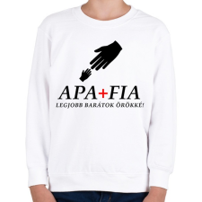PRINTFASHION APA ÉS FIA - Gyerek pulóver - Fehér gyerek pulóver, kardigán