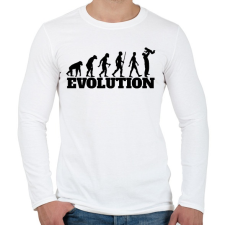 PRINTFASHION APA evolúció - Férfi hosszú ujjú póló - Fehér férfi póló
