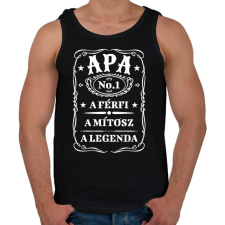 PRINTFASHION Apa - fehér - Férfi atléta - Fekete atléta, trikó