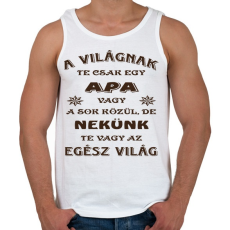 PRINTFASHION Apa - Férfi atléta - Fehér