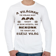 PRINTFASHION Apa - Férfi hosszú ujjú póló - Fehér férfi póló