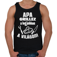 PRINTFASHION Apa grillez a legjobban a világon - Férfi atléta - Fekete