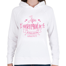 PRINTFASHION Apa hercegnője - Hónappal - Női kapucnis pulóver - Fehér női pulóver, kardigán