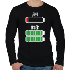 PRINTFASHION Apa - Ikrek - Férfi hosszú ujjú póló - Fekete