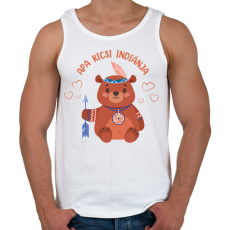 PRINTFASHION Apa kicsi indiánja - Férfi atléta - Fehér