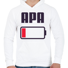 PRINTFASHION Apa kimerült - Férfi kapucnis pulóver - Fehér férfi pulóver, kardigán