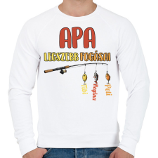 PRINTFASHION Apa legszebb fogásai egyedi nevekkel - Férfi pulóver - Fehér férfi pulóver, kardigán