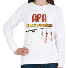 PRINTFASHION Apa legszebb fogásai egyedi nevekkel - Női pulóver - Fehér