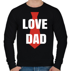 PRINTFASHION Apa love - Férfi pulóver - Fekete