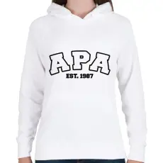 PRINTFASHION Apa márka - Női kapucnis pulóver - Fehér