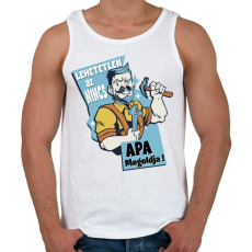 PRINTFASHION Apa megoldja - szuper apu - Férfi atléta - Fehér