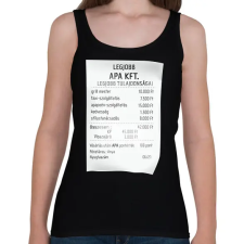 PRINTFASHION Apa nyugta - Női atléta - Fekete női trikó