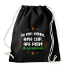 PRINTFASHION Apa pedig szerencsés - Sportzsák, Tornazsák - Fekete