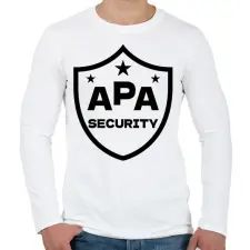 PRINTFASHION Apa security fekete - Férfi hosszú ujjú póló - Fehér férfi póló